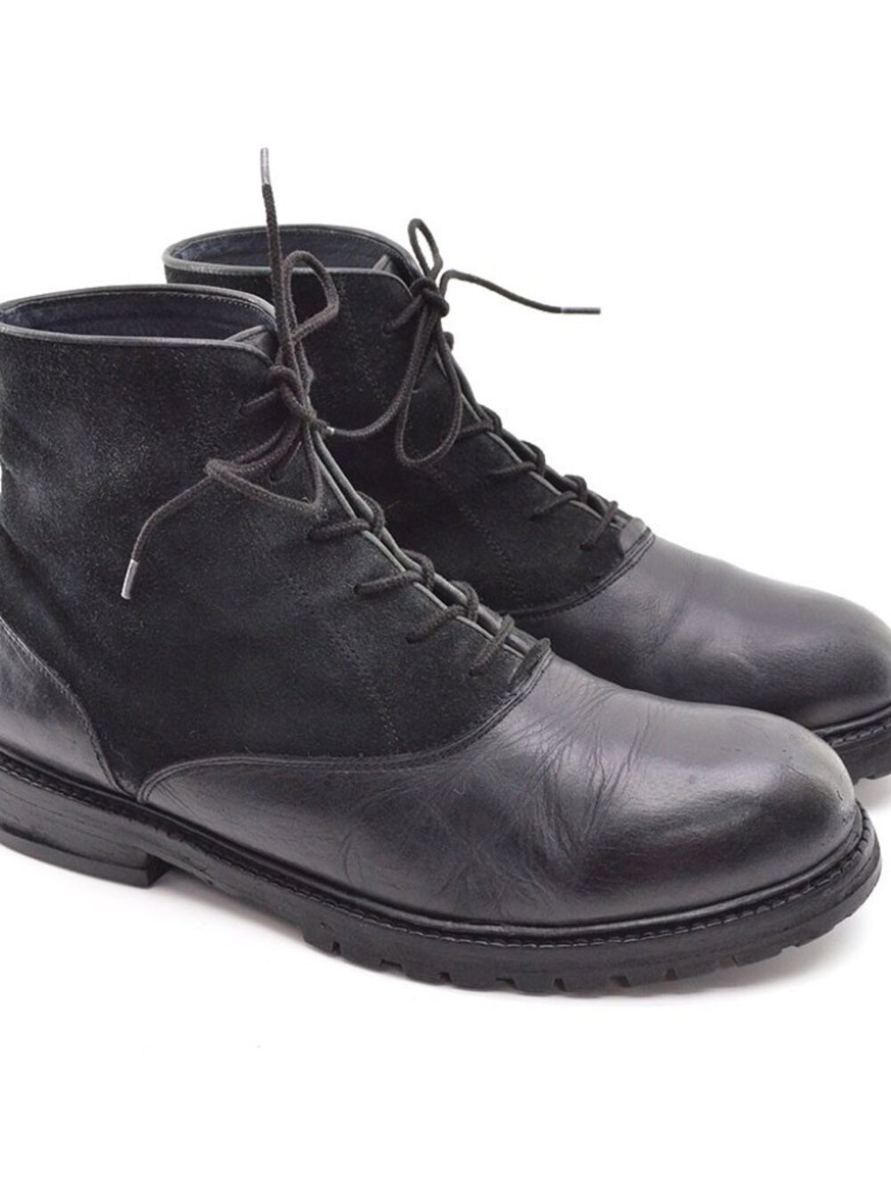 Men Opening Ceremony Ant Black Leather Chukka Boots 45